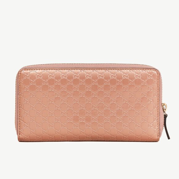 Gucci Dusty Rose Microguccissima Zip-Around Wallet - Picture 4 of 9